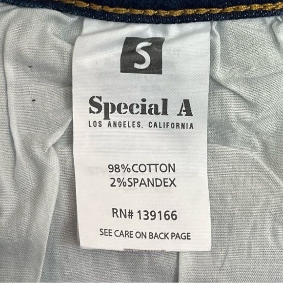 Women’s Juniors Special A Distressed Raw Hem Denim Jean Shorts Size 5 - Picture 8 of 13